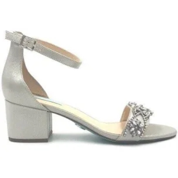 Betsey Johnson Blue Sz 7.5W Silver NEW - Picture 3 of 7